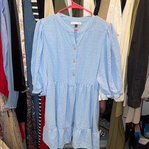 Karlie Sky Blue Textured Top